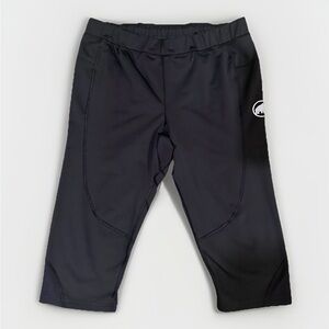 Mammut Womens Large Stretch Elastic Waist Black Leggings Capri Athletic Pants
